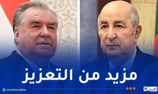 الرئيس تبون يتلقى التهاني من نظيره الطاجيكستاني