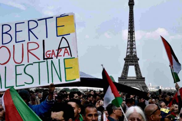 تظاهرات حاشدة في فرنسا للمطالبة بوقف إطلاق النار في غزة