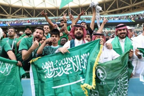 لوحة رائعة لجماهير الأخضر بكأس آسيا 2023 تكتمل بـ "SAFF FANS "