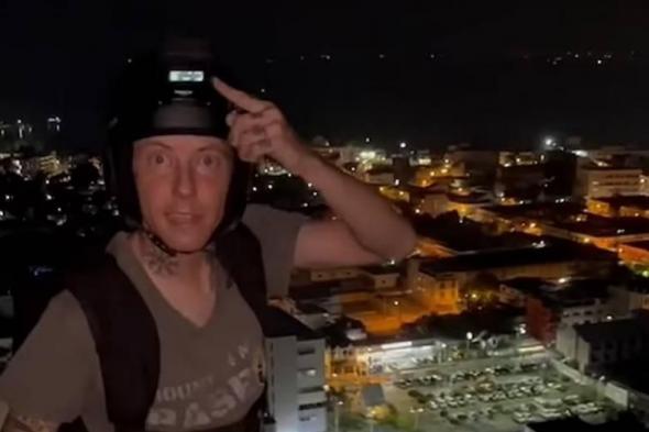 فيديو | بريطاني يوثق لحظاته الأخيرة قبل سقوطه من سطح بناية في تايلاند