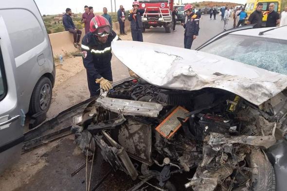 الشلف.. إصابة 8 أشخاص في حادث اصطدام سيارتين بعين مران