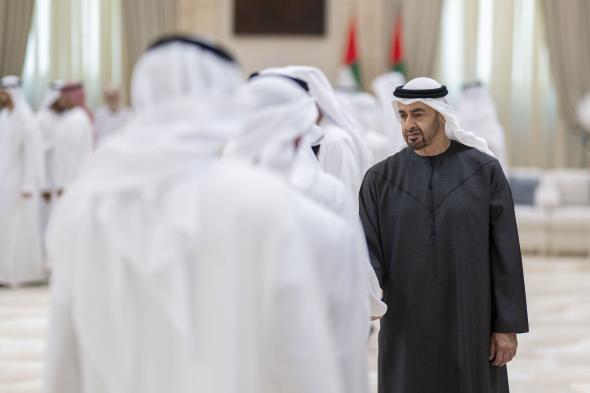 رئيس الدولة يواصل تقبل التعازي لليوم الثالث في وفاة طحنون بن محمد