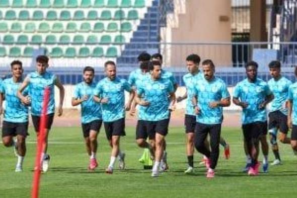 المصرى يتدرب بدون راحة استعدادا لمواجهة جمهورية شبين فى تمهيدى الكأس.. صور