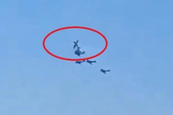 مصرع طيار في اصطدام مروع لطائرتين أثناء تحليقهما خلال عرض جوي بالبرتغال