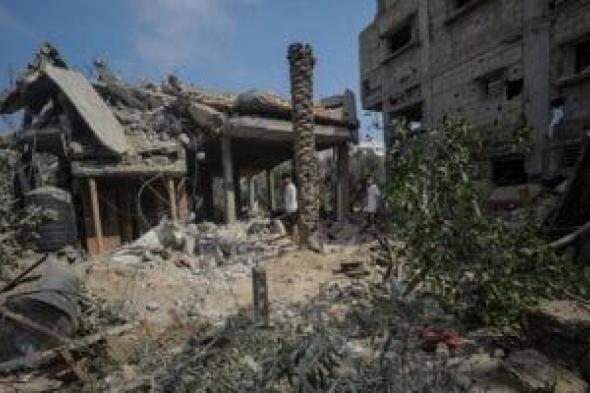 دمار مخيم النصيرات والبريج وسط قطاع غزة نتيجة القصف