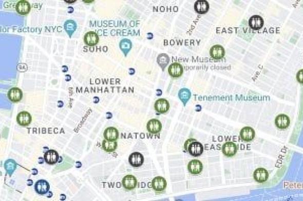 خريطة الـ 1000 حمام.. خرائط جوجل تعرض أماكن المراحيض العامة فى نيويورك