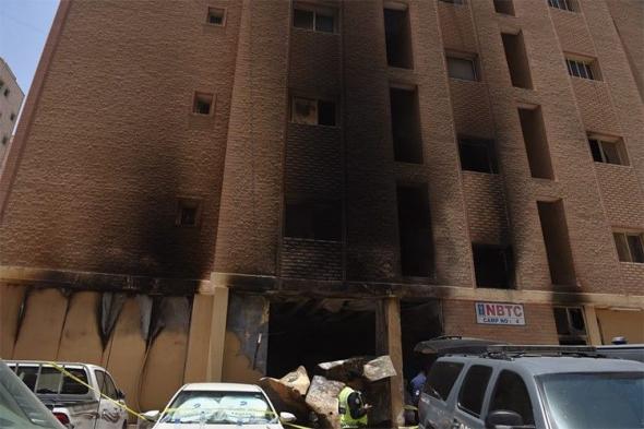 الكويت | 39 حالة وفاة وعشرات الإصابات في حريق بناية منطقة المنقف