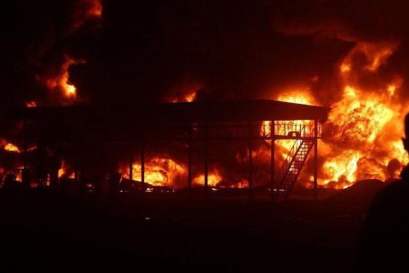 العراق.. حريق في أربيل بعد انفجار 12 صهريج نفط