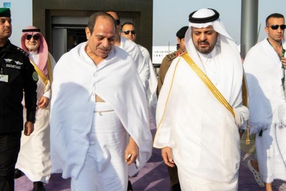 الرئيس المصري يصل إلى جدة لأداء مناسك الحج