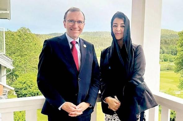 ريم الهاشمي ووزير خارجية النرويج يبحثان العلاقات