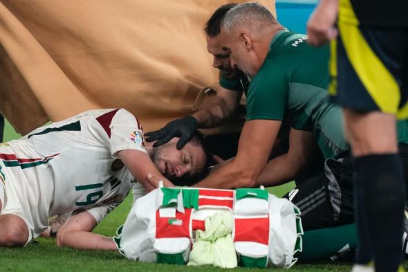 إصابة مروعة للاعب المجر في كأس أمم أوروبا (صور)