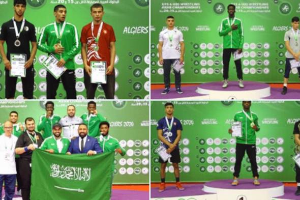 أخضر المصارعة يحصد 4 ميداليات في البطولة العربية