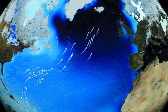 تيار الخليج الأطلسي كان قوياً بشكل غير متوقع خلال العصر الجليدي