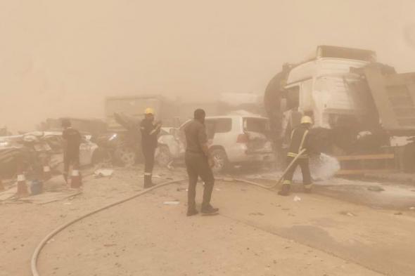 4 وفيات و23 مصابًا في حادث مروري بين 13 مركبة على طريق الرين