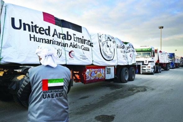 الإمارات توزع مساعدات عاجلة على النازحين في خان يونس