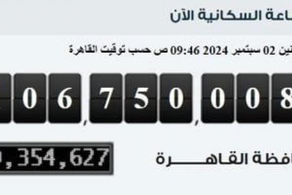 أخبار مصر.. عدد سكان مصر بالداخل يصل لـ106 ملايين و750 ألف نسمة