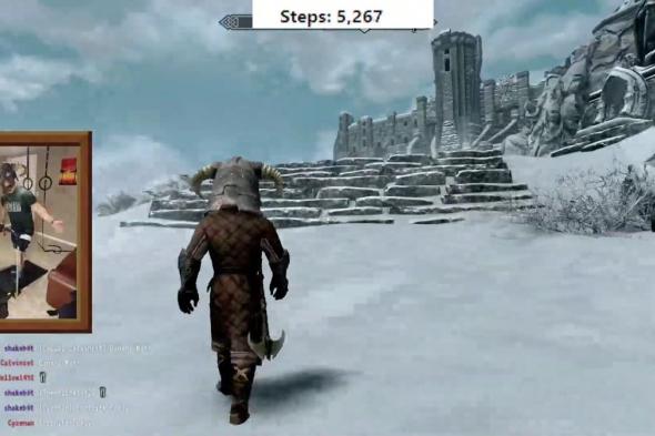 لاعب Skyrim يستخدم تقنية تتبع الخطوات في العالم الحقيقي للسير مسافة 7000 خطوة إلى High Hrothgar