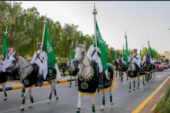 رئاسة الحرس الملكي تنظم مسيرة استعراضية في الرياض وجدة احتفالًا باليوم الوطني الـ 94