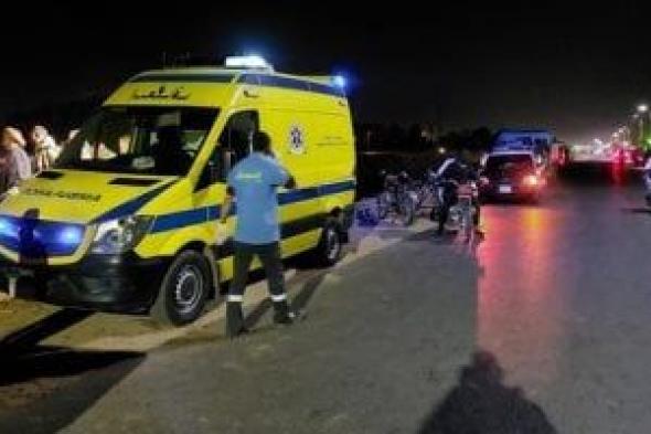 مصرع شخصين فى حادث تصادم بالطريق الزراعى بأسوان