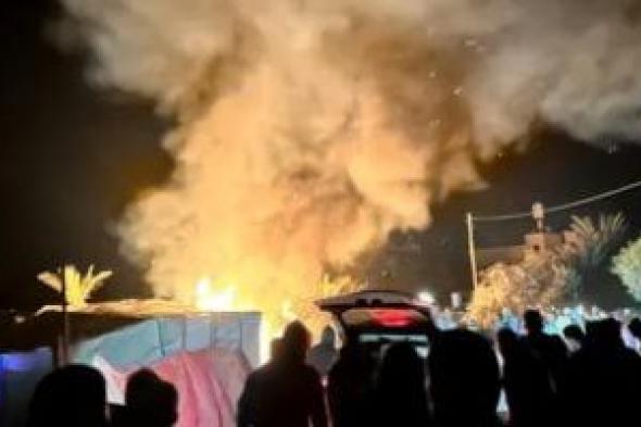 الاحتلال الإسرائيلى يقصف مسجد الأنصار وسط دير البلح فى قطاع غزة بـ3 صواريخ