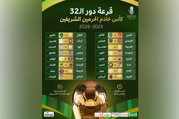 قرعة كأس السعودية.. اتحاد جدة يبدأ الدفاع عن اللقب أمام الوحدة