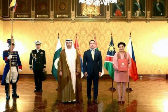 سفير الإمارات يقدم أوراق اعتماده إلى رئيس الإكوادور