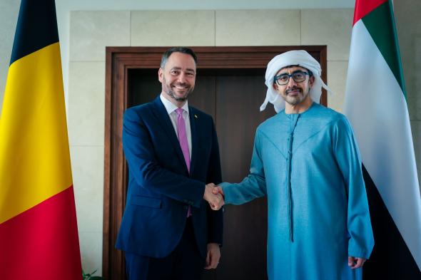 عبدالله بن زايد يبحث ونائب رئيس الوزراء وزير الخارجية البلجيكي تطورات الأوضاع بالمنطقة