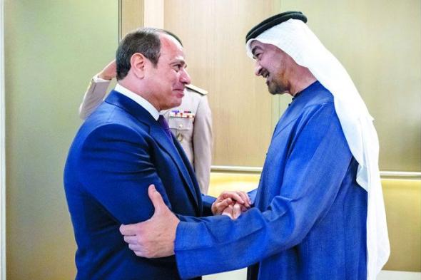 رئيس الدولة والرئيس المصري يبحثان تعزيز العلاقات بين البلدين والتطورات الإقليمية           