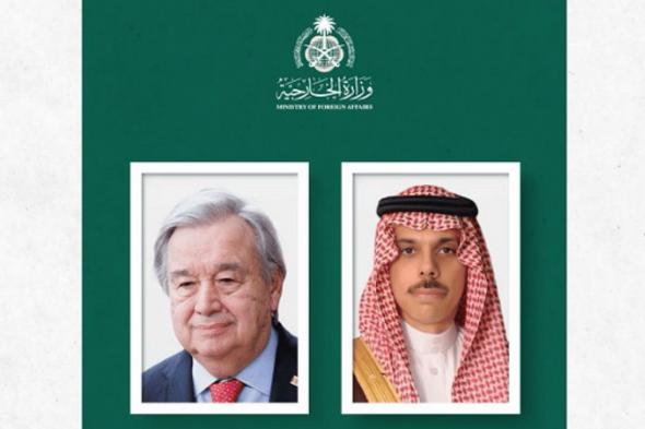 وزير الخارجية يستعرض تحضيرات مؤتمر تسوية القضية الفلسطينية مع أمين عام الأمم المتحدة