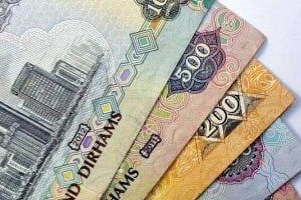 سعر الدرهم الإماراتى اليوم الجمعة يسجل 13.49 جنيه للشراء بالبنك المركزى