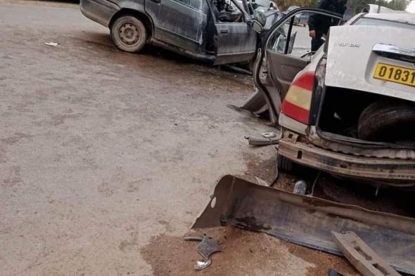 مستغانم.. 8 جرحى في اصطدام تسلسلي بين 3 سيارات