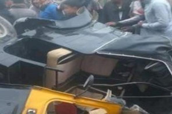 إصابة 6 أشخاص فى حادث انقلاب توك توك على طريق جمصة المنصورة