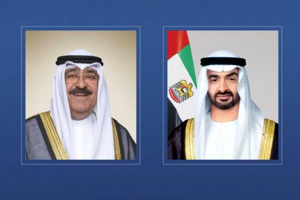 رئيس الدولة وأمير الكويت يبحثان العلاقات الأخوية والتطورات في المنطقة
