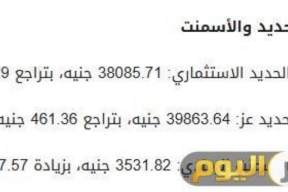 سعر الحديد فى مصر اليوم