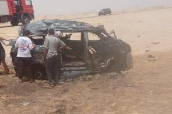 انقلاب سيارة على طريق أسيوط الصحراوي يسبب إصابة خمسة أشخاص