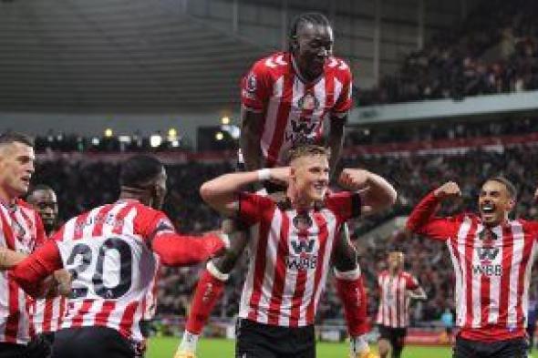 سندرلاند يتقدم على آرسنال بهدف وحيد في شوط مثير بالدوري الإنجليزي