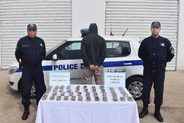 BRI تيسمسيلت تحجز كمية معتبرة من المخدرات وتوقف مروّجاً