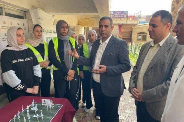 متابعة مدير الرياضة بالقليوبية لبرامج التدريب العملي لطلاب كلية علوم الرياضة