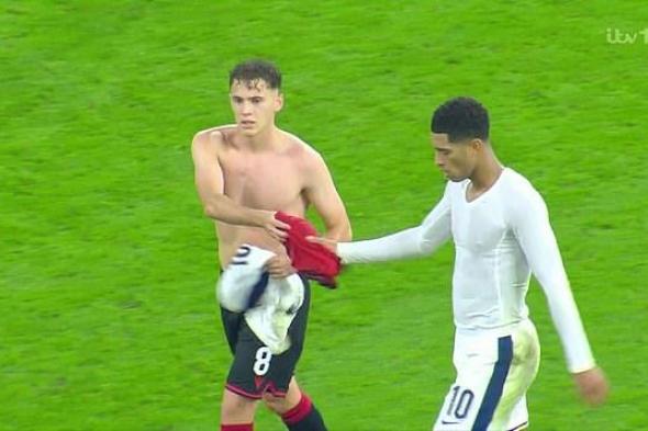 بيلينغهام يرفض قرار استبداله في مباراة إنجلترا وألبانيا