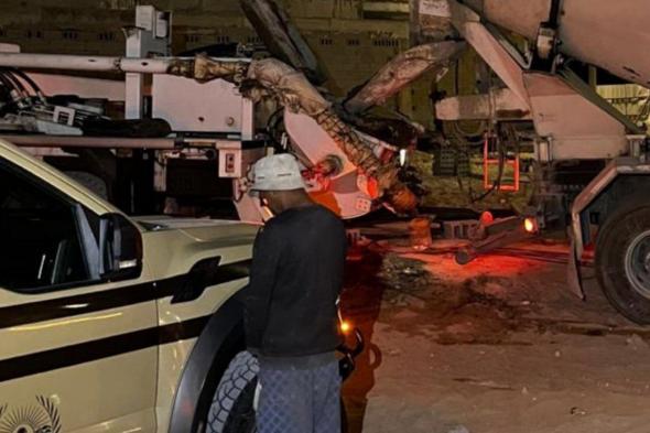ضبط مقيم لتفريغه مواد خرسانية في الشرقية