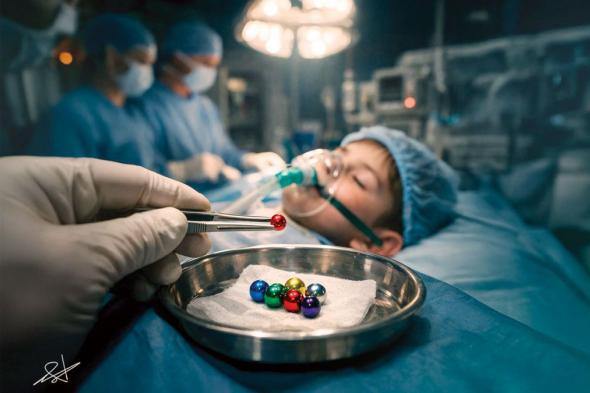 «الكرات المغناطيسية» تهدد حياة الصغار بتلف الأمعاء.. و114 ابتلعوها خلال 10 سنوات