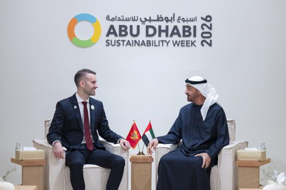 رئيس الدولة يلتقي رئيس وزراء مونتينغرو خلال فعاليات "أسبوع أبوظبي للاستدامة"