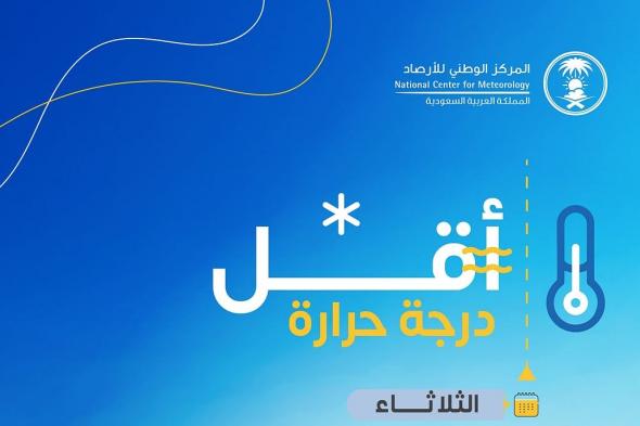 «الأرصاد»:
    القريات
    تسجل
    أدنى
    درجة
    حرارة
    بدرجتين
    مئويتين