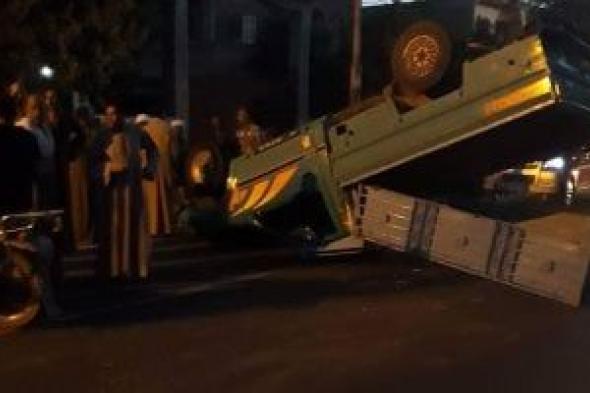 مصرع
شابين
وإصابة
ثالث
فى
حادث
تصادم
على
طريق
منية
النصر
بالدقهلية