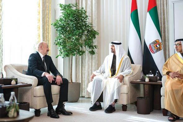 رئيس الدولة ورئيس أذربيجان يبحثان علاقات التعاون بين البلدين