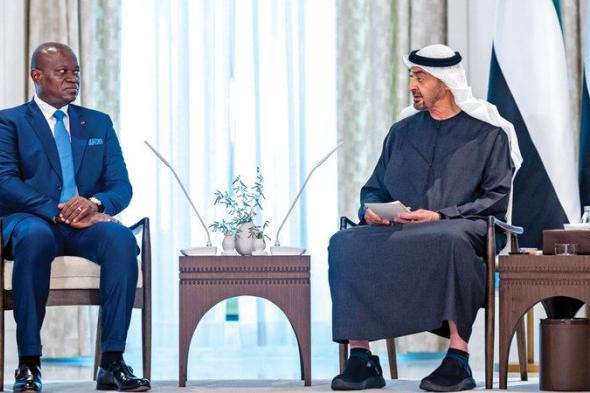 رئيس الدولة ورئيس الغابون يبحثان تعزيز التعاون في أولويات التنمية