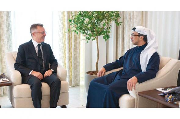 منصور بن زايد يستقبل السفير التركي لدى الدولة