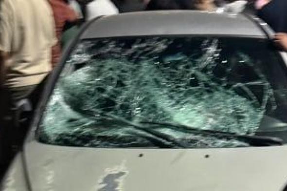 إصابة شخصين بحادث اصطدام سيارة ملاكي بعدد من المواطنين والسيارات ببنها